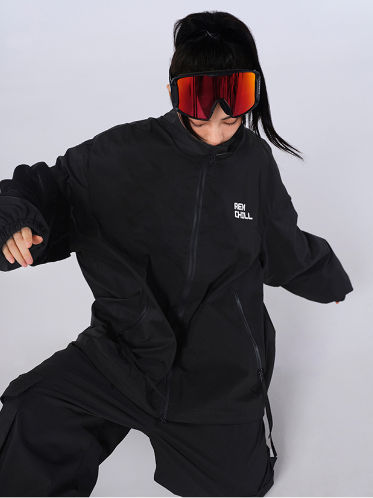 XwXwSeui Men Women Loose Style Trendy Hip-Hop Ski Suits