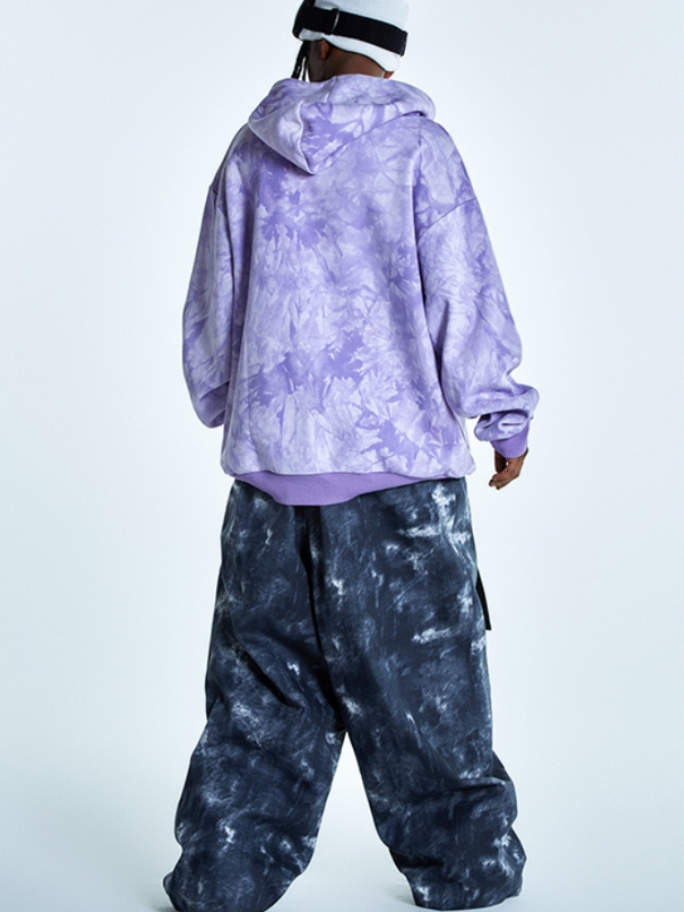 XwXwSeui Men Women Tie-Dyed Super Baggy Pants Trendy Hip Hop Ski Pants