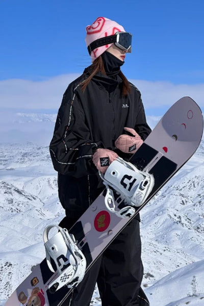 XwXwSeui Men Women Retro Shell Waterproof Snow Jacket