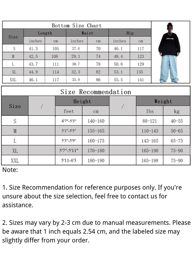 XwXwSeui Women Men Red Loose Fashion Single Double Board Hip Hop Style Ski Pants