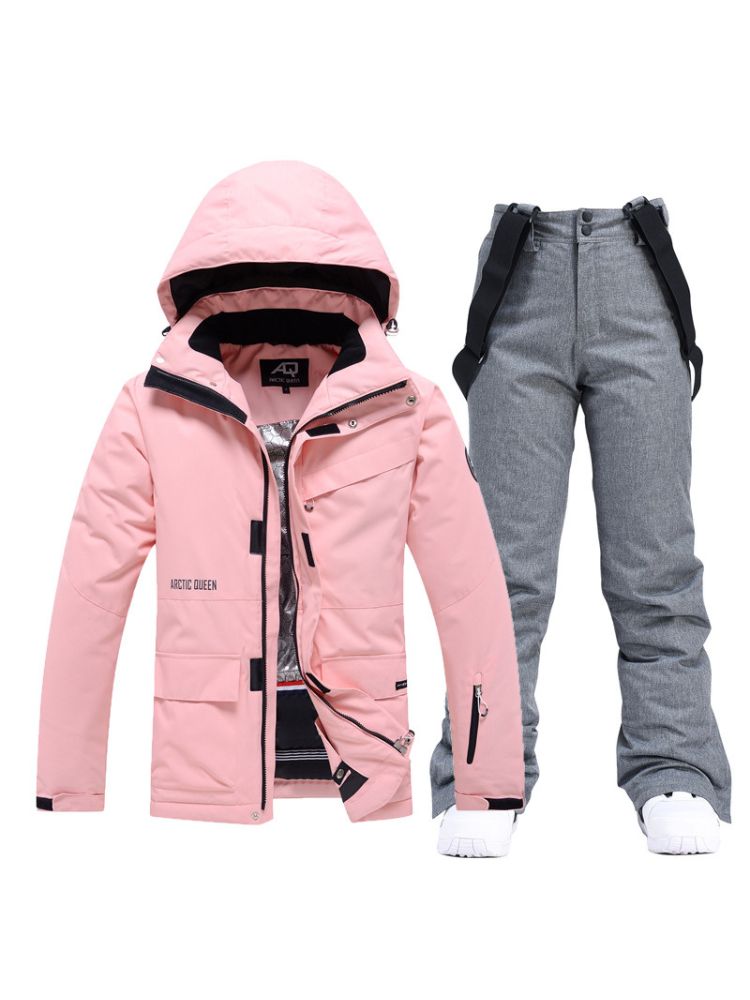 XwXwSeui Women Hooded Waterproof Snow Suits