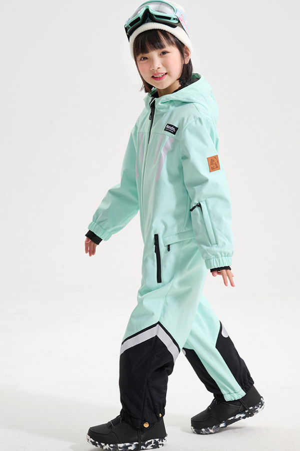 XwXwSeui Kids Reflective Liners Insulated Ski Jumpsuit