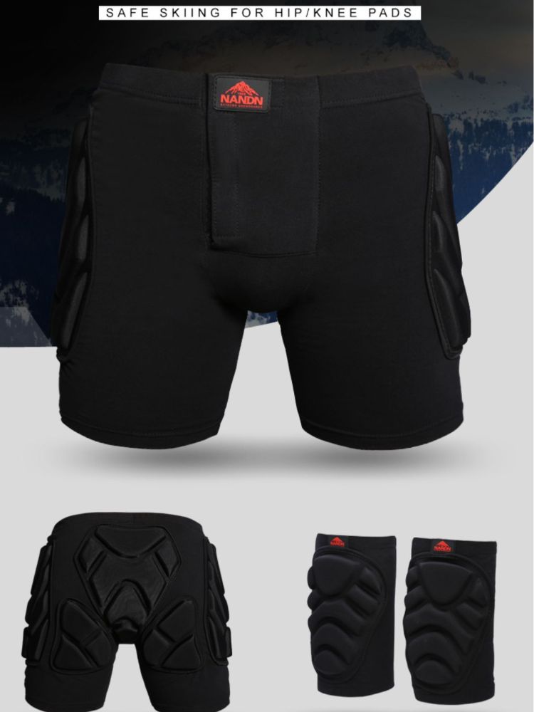 XwXwSeui Men Women Lightweight Drop-resistant Snow Shorts & Knee Pads