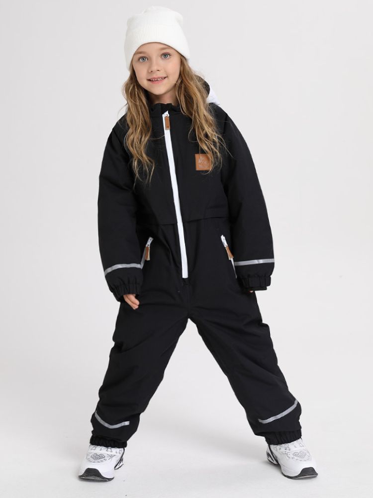 XwXwSeui Kids Insulated Animals Graphic Ski Jumpsuit