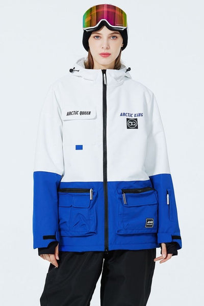 XwXwSeui Men Women Outdoor Insulated Snow Suits-Blue Series