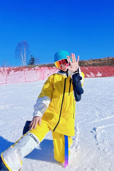 XwXwSeui Men Women Colorblock Outdoor Snow Suits