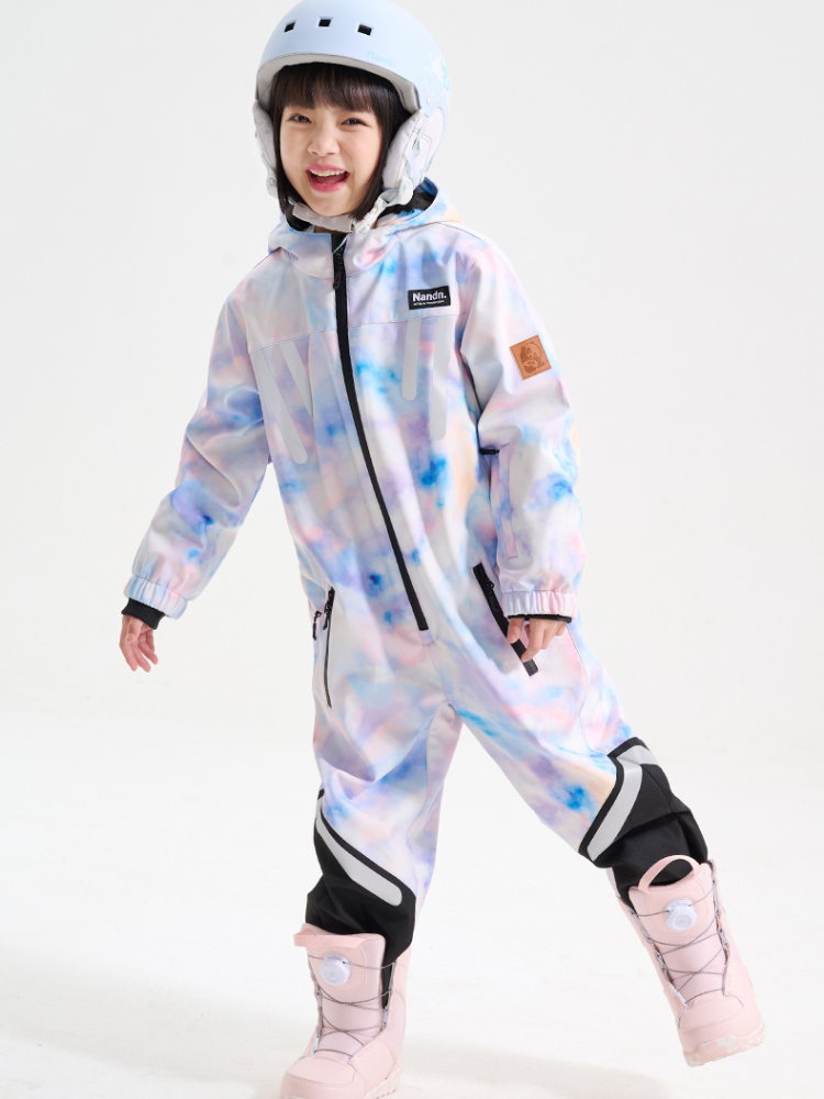 XwXwSeui Kids Reflective Liners Insulated Ski Jumpsuit