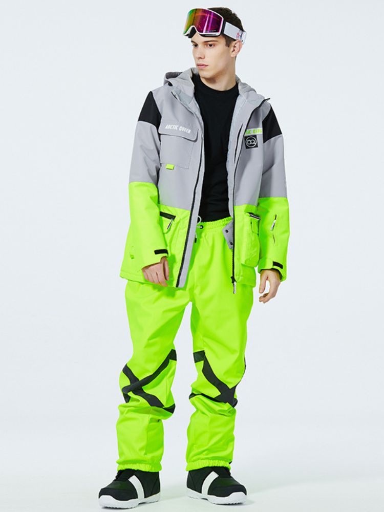 XwXwSeui Men Women Reflective Loose Ski Pants