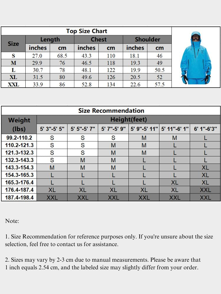 XwXwSeui Men Women 3L Half Zip Hooded Snow Jacket