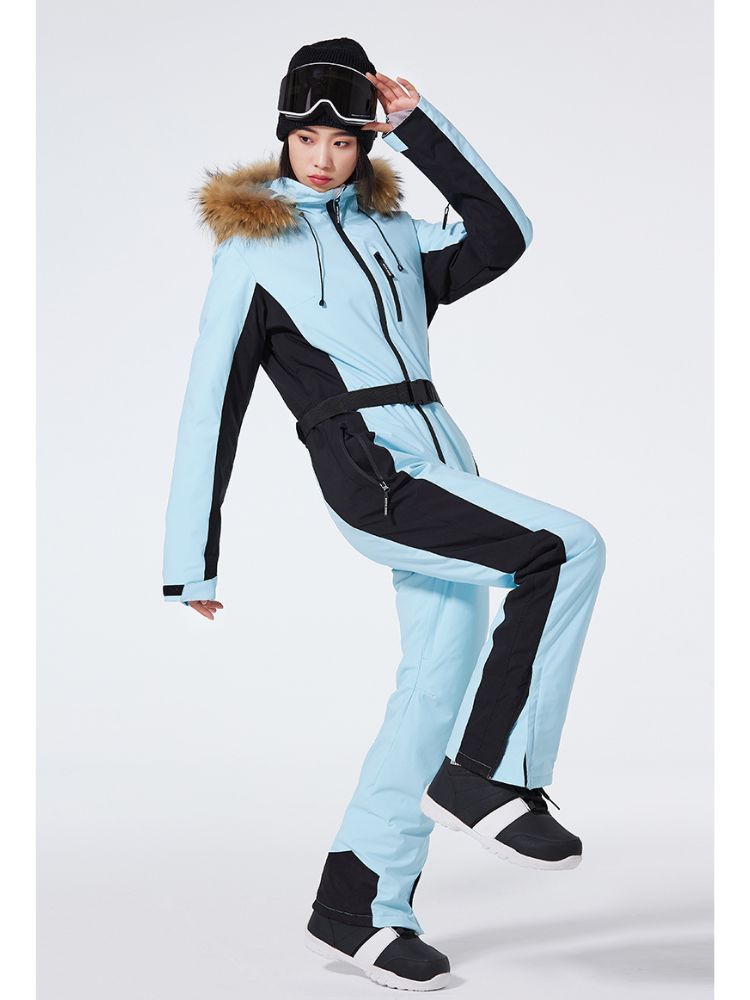 XwXwSeui Men Women Insulated Hood Ski Jumpsuits