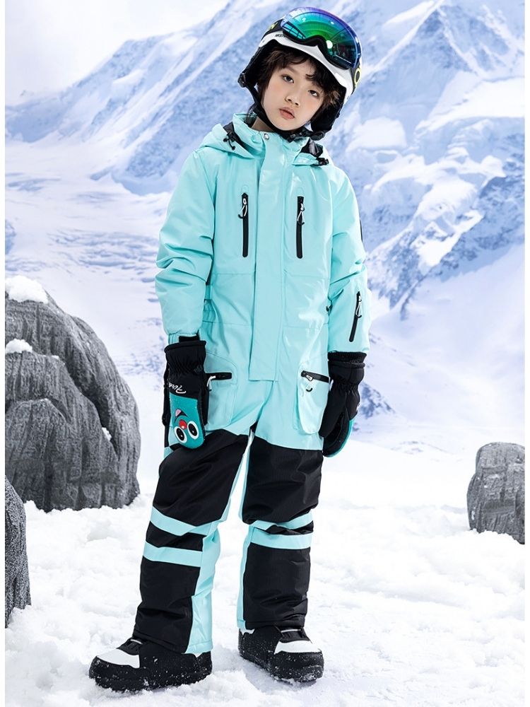 XwXwSeui Kids Insulated Breathable Ski Jumpsuit