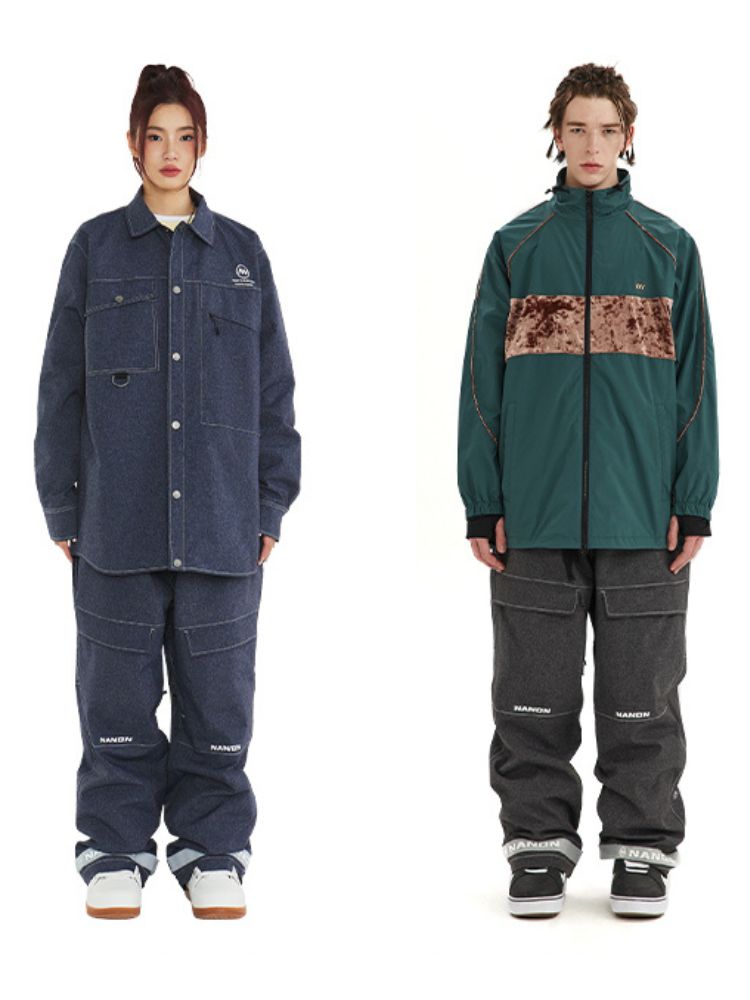 XwXwSeui Men Women Baggy Style Cowboys Ski Pants