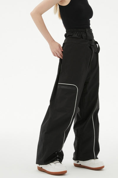 XwXwSeui Men Women Reflective Loose Ski Pants