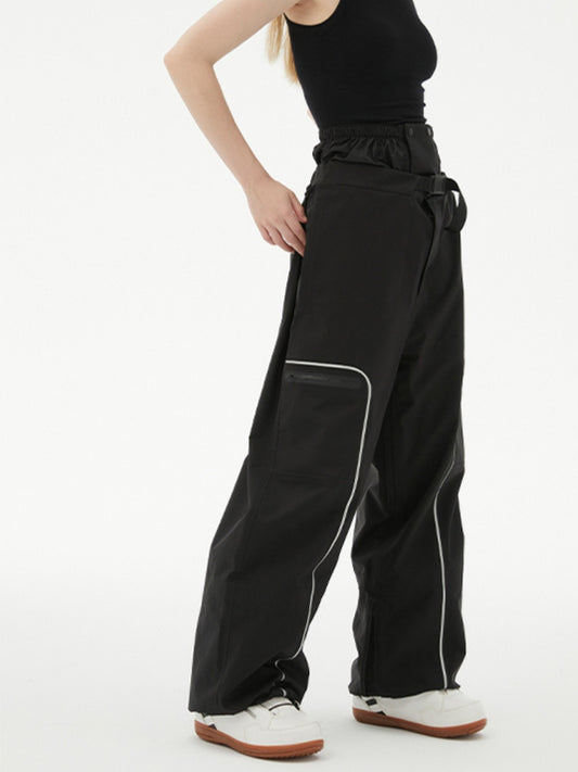 XwXwSeui Men Women Reflective Loose Ski Pants