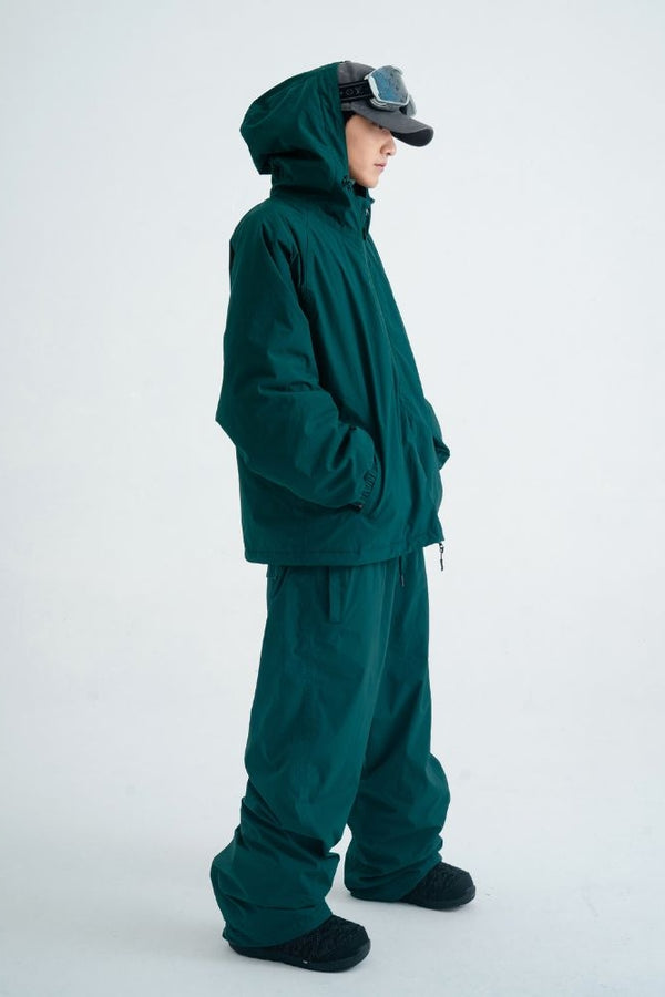 XwXwSeui Men Women Insulated Zipper Waterproof Solid Breathable Snowboard Suits