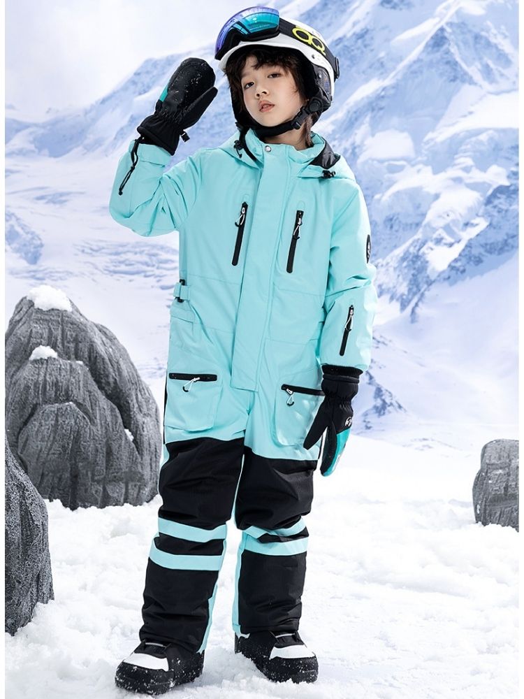 XwXwSeui Kids Insulated Breathable Ski Jumpsuit