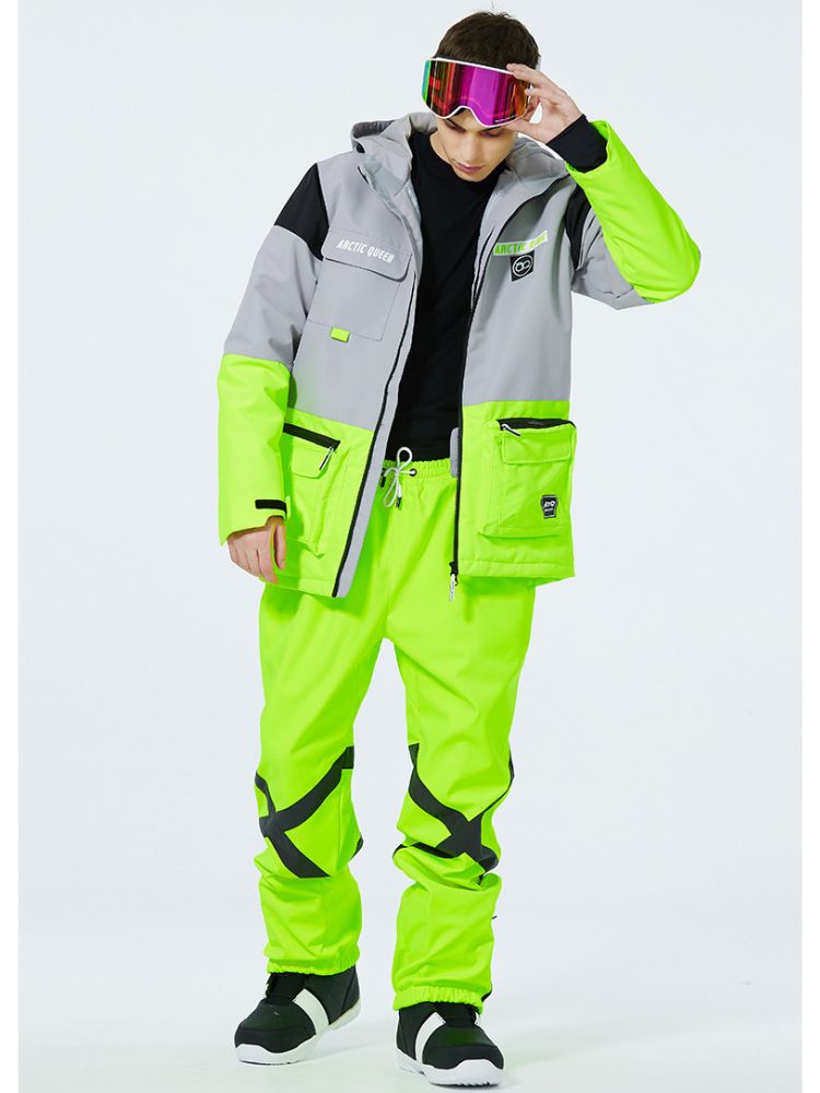 XwXwSeui Men Women Reflective Loose Ski Pants