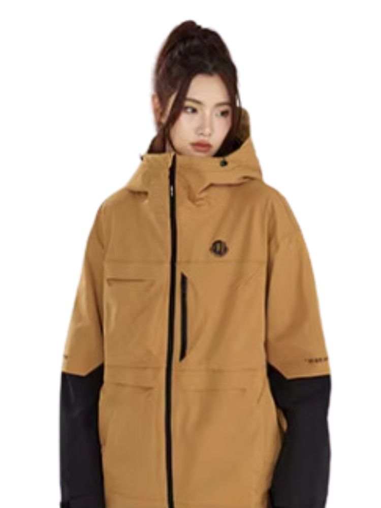 XwXwSeui Men Women Colorblock Insulated Snow Jacket