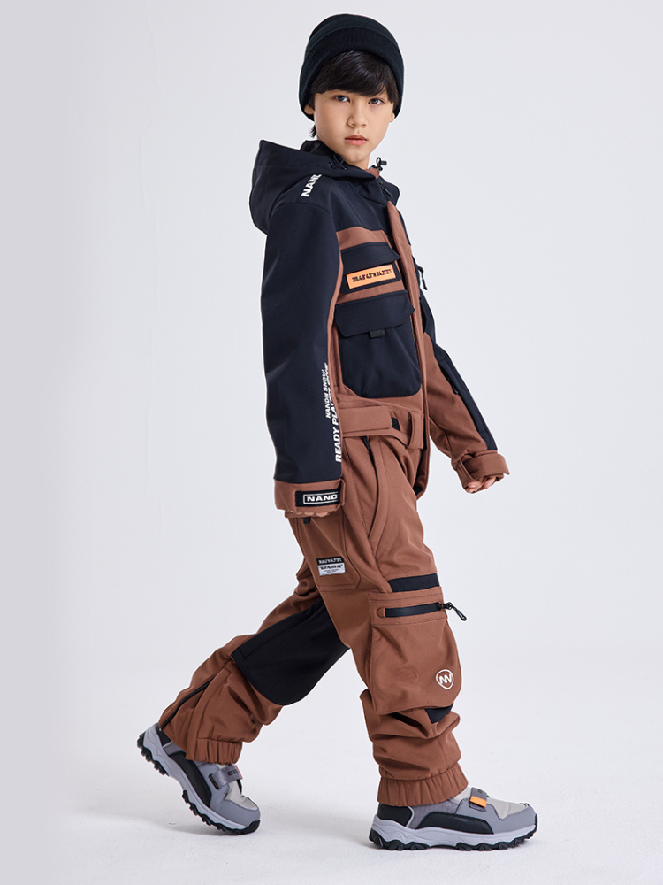 XwXwSeui Kids Hooded Insulated Ski Jumpsuit