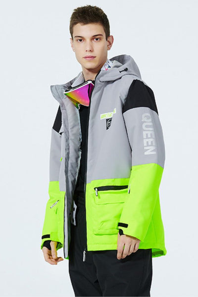 XwXwSeui Men Women Windproof Hooded Snow Jacket