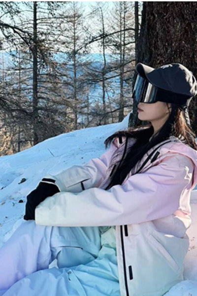 XwXwSeui Men Women Insulated 3L Rainbow Snow Jacket