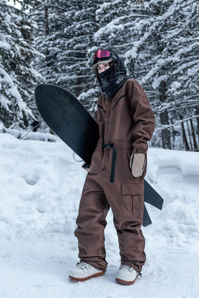 XwXwSeui Men Women Insulated Waterproof Ski Jumpsuit