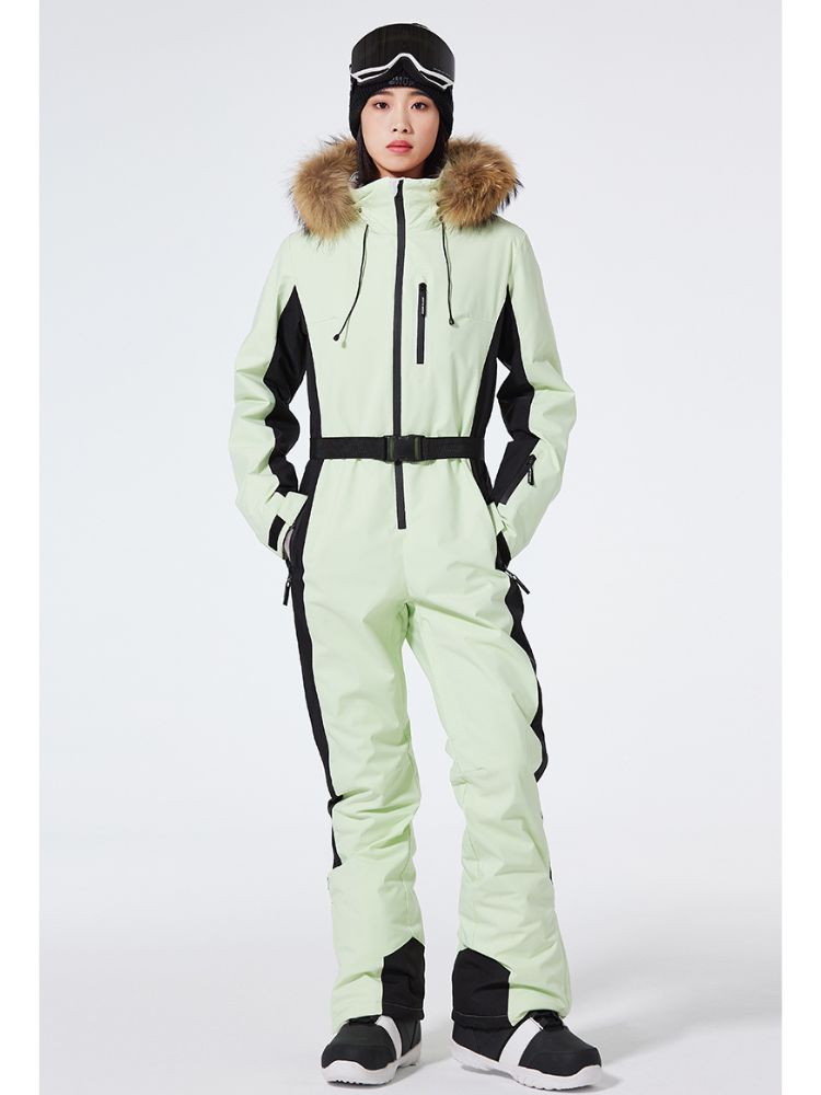 XwXwSeui Men Women Insulated Hood Ski Jumpsuits