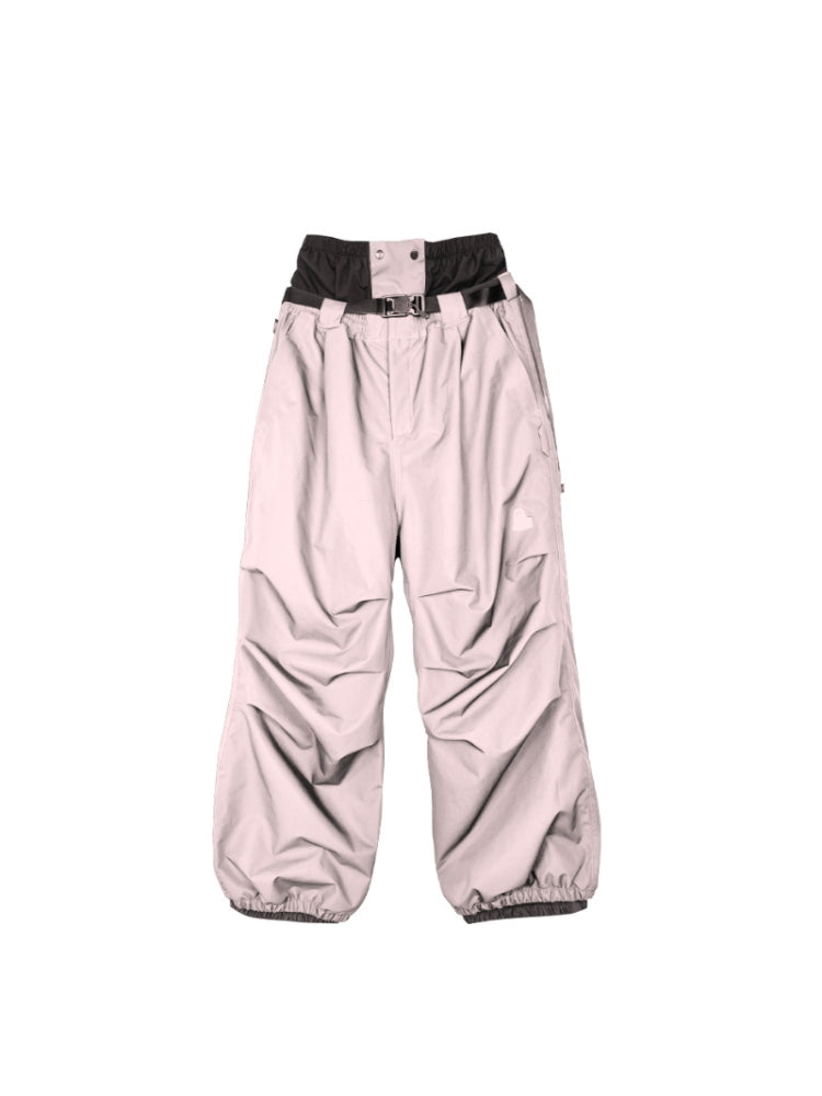 XwXwSeui Men Women Wrinkle Baggy Ski Pants