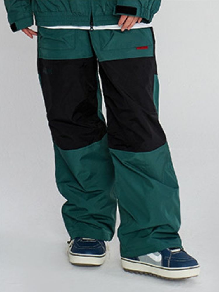 XwXwSeui Men Women Colorblock Waterproof Outoor Ski Pants