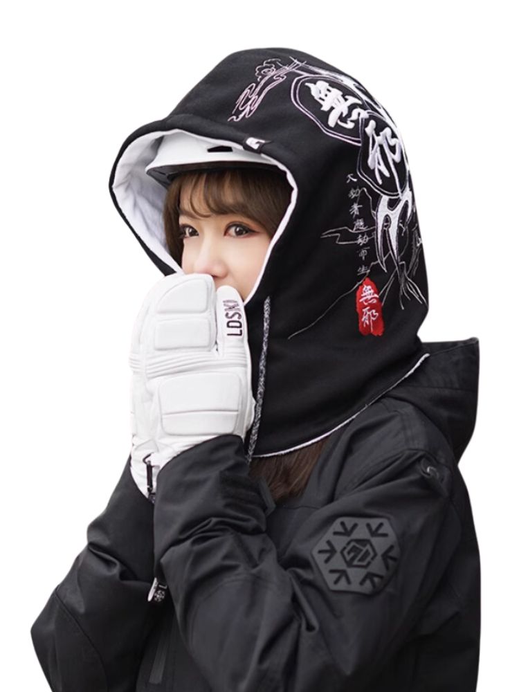 XwXwSeui Men Women Catoon Rabbit Snow Helmet Hood