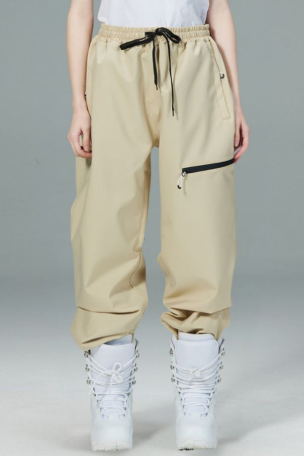 XwXwSeui Men Women Insulated Waterproof Chic Breathproof Zipper Snow Pants