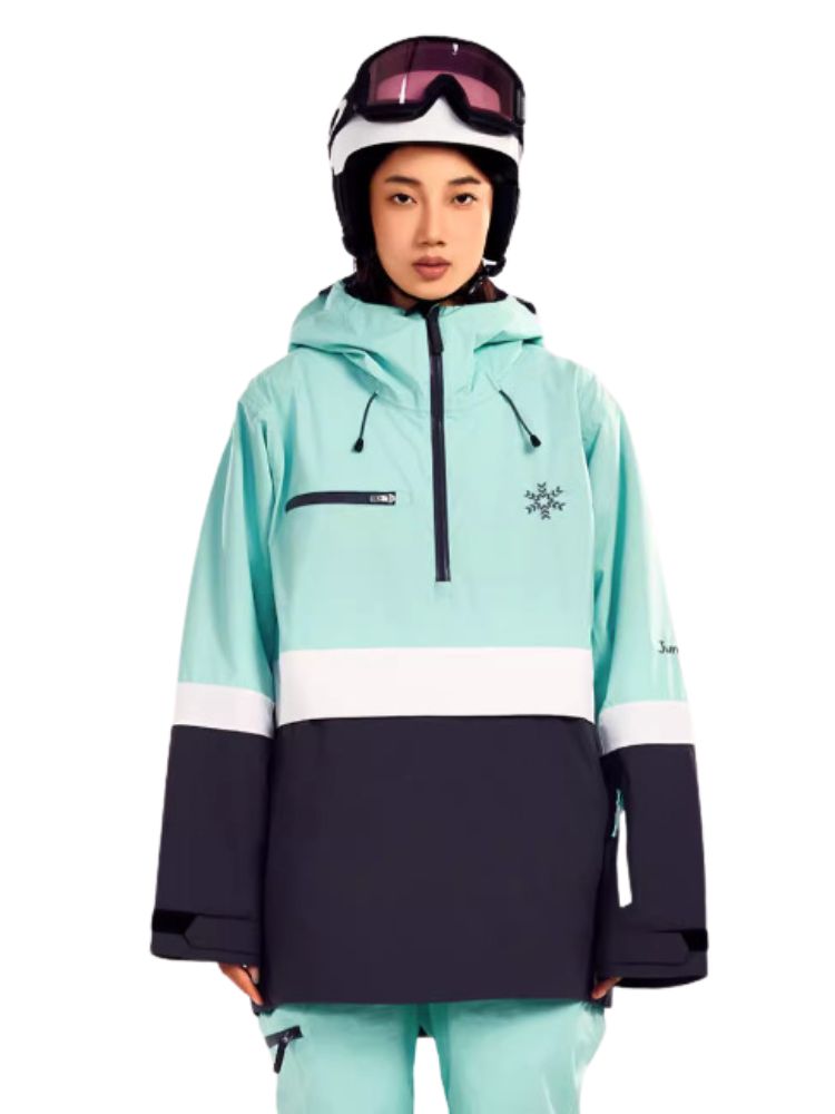 XwXwSeui Men Women 3L Half-Zip Shell Snow Jacket