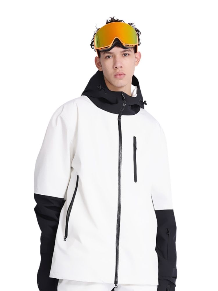 XwXwSeui Men Women Colorblock Outdoor Snow Jacket