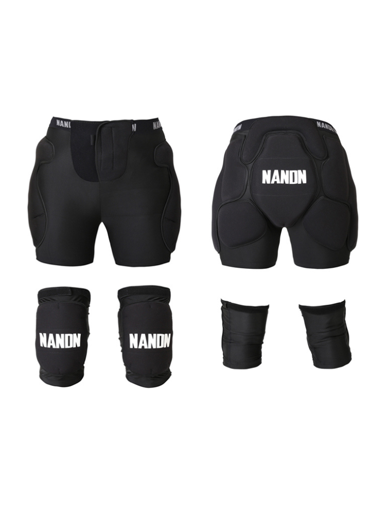 XwXwSeui Men Women Snow Shorts & Knee Pads Set