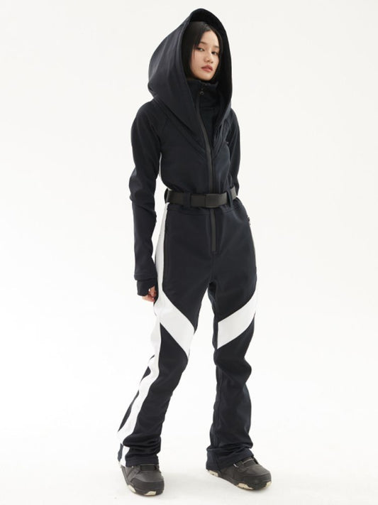 XwXwSeui Women Snowboard Thickened Hood Ski Jumpsuits