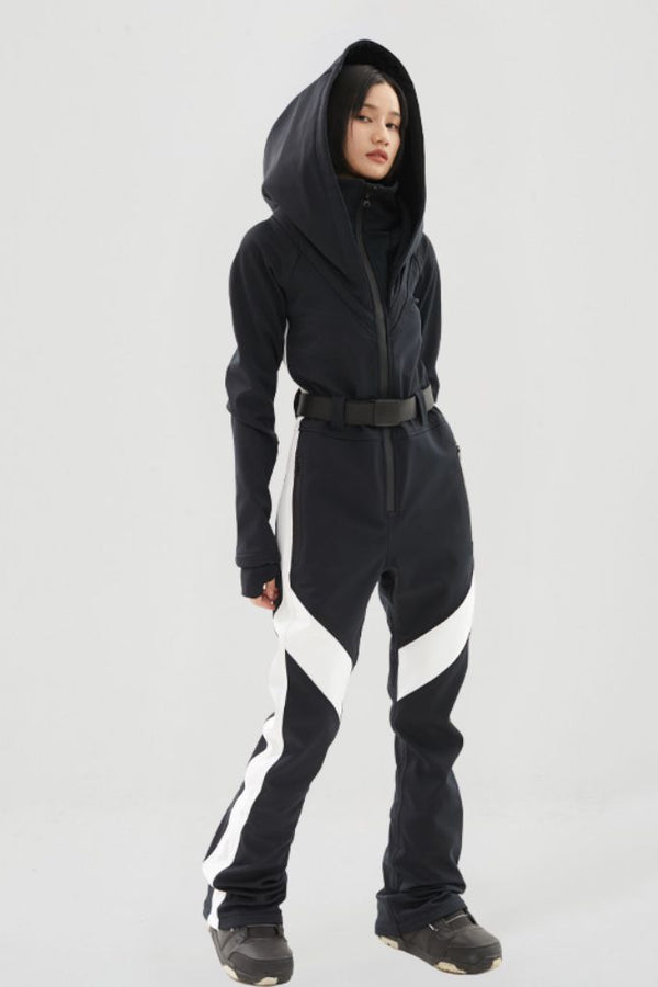 XwXwSeui Women Snowboard Thickened Hood Ski Jumpsuits