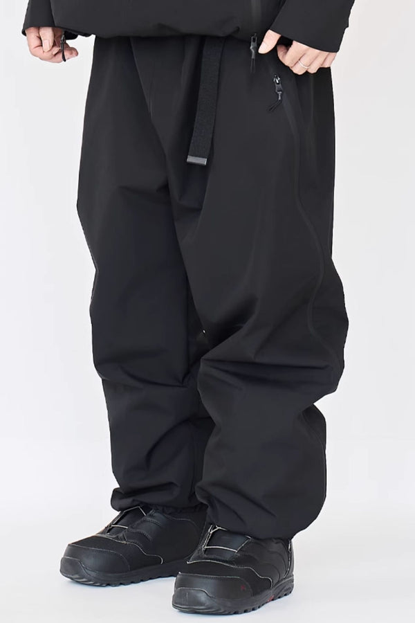 XwXwSeui Men and Women 3L Waterproof Shell Fashion Baggy Snow Pants