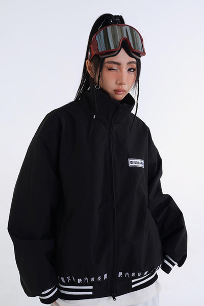 XwXwSeui Women's Men's Insulated Outdoor Waterproof Solid Loose Ski Jackets