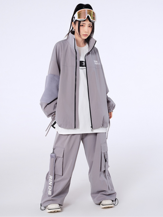 XwXwSeui Men Women Loose Style Trendy Hip-Hop Ski Suits