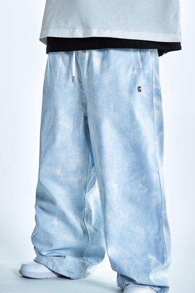 XwXwSeui Men Women Tie-Dyed Super Baggy Pants Trendy Hip Hop Ski Pants