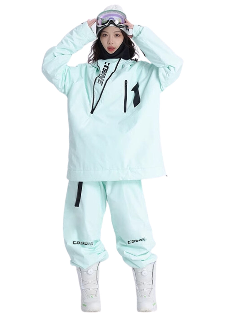 XwXwSeui Men Women Zipper Outdoor Snow Suits