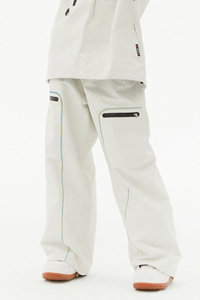 XwXwSeui Men Women 3L Shell Loose Snow Pants