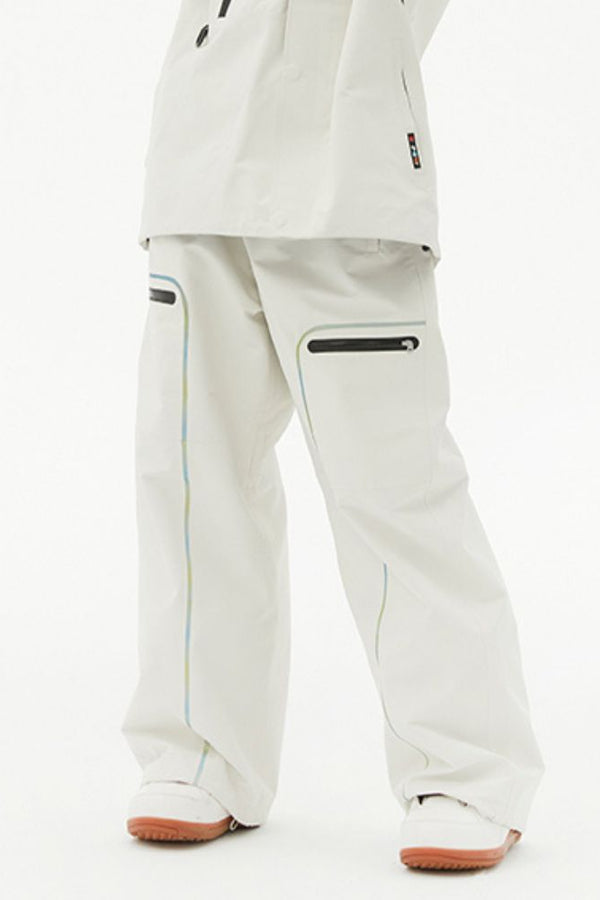 XwXwSeui Men Women 3L Shell Loose Snow Pants