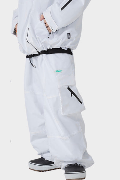 XwXwSeui Men Women Lattice Loose Ski Pants