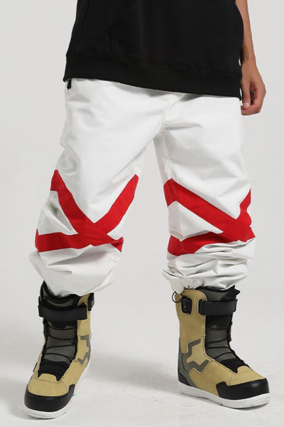 XwXwSeui Women and Men Insulated Reflective Baggy Insulated Snowboard Pants