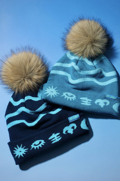Ocean Totem Ski Knit Beanie for Unisex