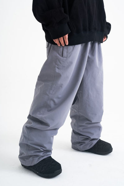 XwXwSeui Womens Mens Grey Loose Breathproof Chic Baggy Ski Pants