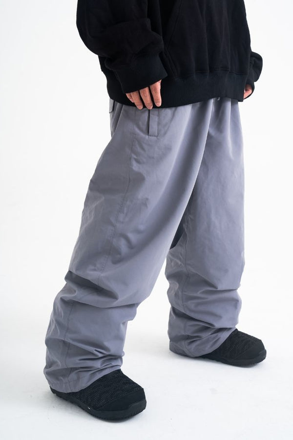 XwXwSeui Womens Mens Grey Loose Breathproof Chic Baggy Ski Pants