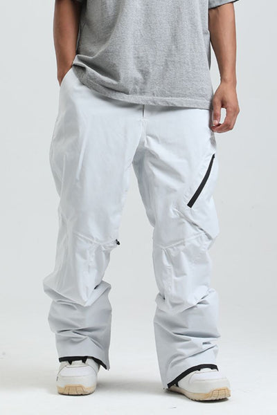 XwXwSeui Men Women Insulated Windproof Wear-resistant Cargo Snow Pants