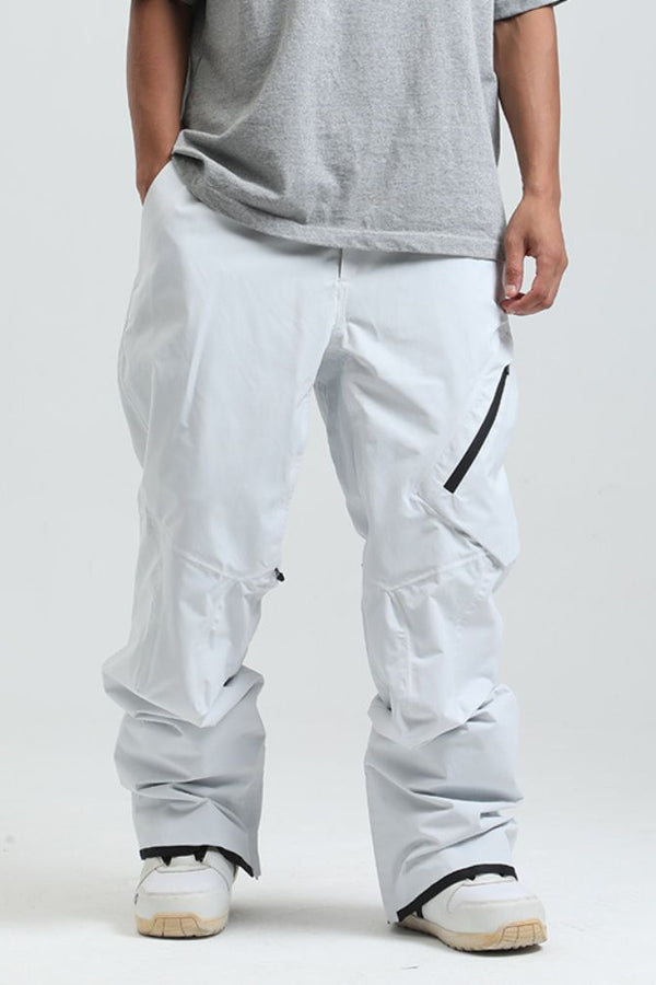 XwXwSeui Men Women Insulated Windproof Wear-resistant Cargo Snow Pants